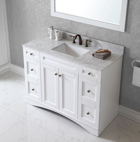 Image of Virtu USA Elise 48" Single Bathroom Vanity with Marble Top ES-32048-WMRO-GR