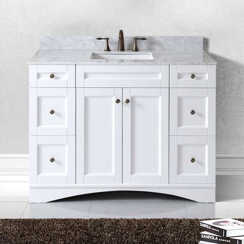 Image of Virtu USA Elise 48" Single Bathroom Vanity with Marble Top ES-32048-WMRO-GR