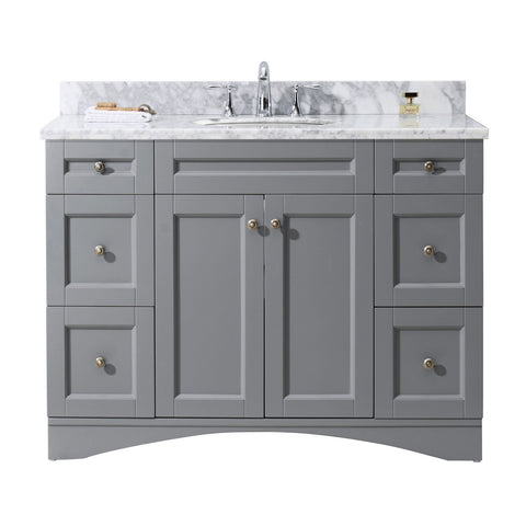 Image of Virtu USA Elise 48" Single Bathroom Vanity with Marble Top ES-32048-WMRO-GR-NM