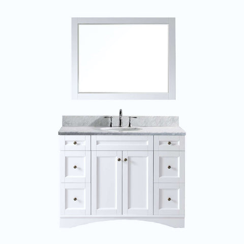 Image of Virtu USA Elise 48" Single Bathroom Vanity with Marble Top ES-32048-WMRO-WH