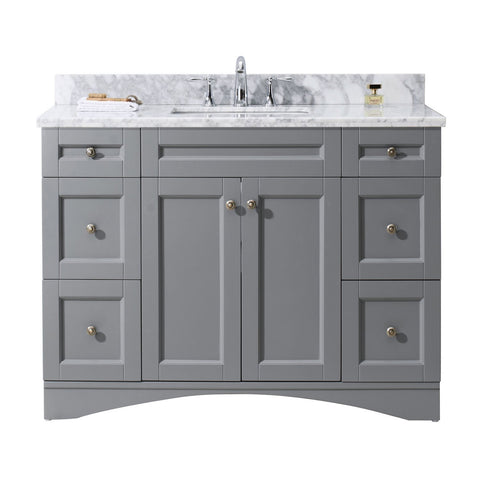 Image of Virtu USA Elise 48" Single Bathroom Vanity with Marble Top ES-32048-WMSQ-GR-NM