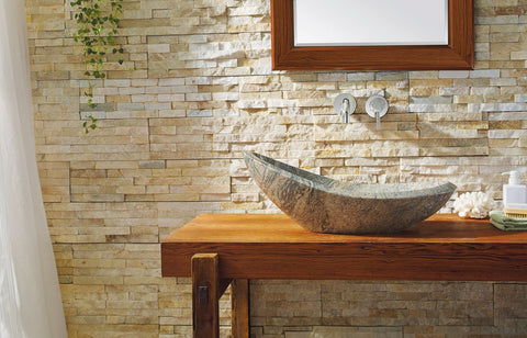 Image of Virtu USA Haides Natural Stone Bathroom Vessel Sink in China Juparana Granite VST-2049-BAS