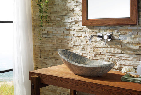 Image of Virtu USA Haides Natural Stone Bathroom Vessel Sink in China Juparana Granite VST-2049-BAS