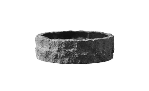 Image of Virtu USA Hercules Natural Stone Bathroom Vessel Sink in Shanxi Black Granite VST-2057-BAS