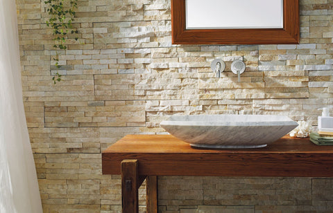 Image of Virtu USA Kirke Natural Stone Bathroom Vessel Sink in Bianco Carrara Marble VST-99IT-BAS