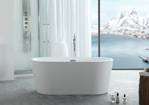Image of Virtu USA Serenity 59" x 29.5" Freestanding Soaking Bathtub VTU-1159