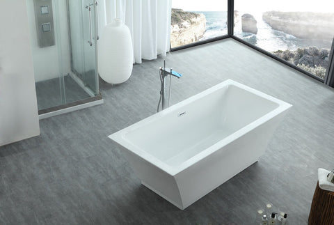 Image of Virtu USA Serenity 59" x 29.5" Freestanding Soaking Bathtub VTU-3159