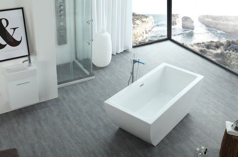 Image of Virtu USA Serenity 59" x 29.5" Freestanding Soaking Bathtub VTU-3659