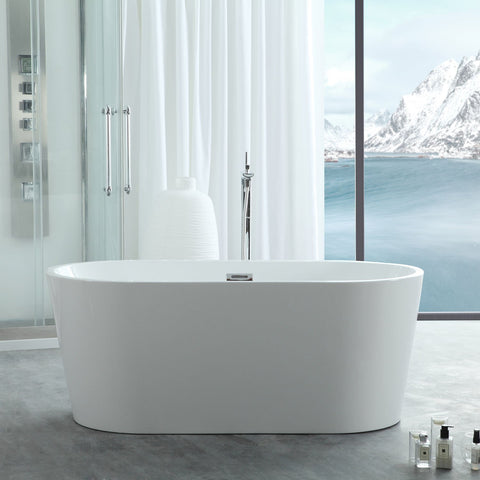 Image of Virtu USA Serenity 67" x 31.49" Freestanding Soaking Bathtub VTU-1167