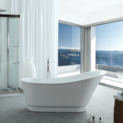 Image of Virtu USA Serenity 67" x 31.49" Freestanding Soaking Bathtub VTU-1467