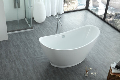 Image of Virtu USA Serenity 67" x 31.49" Freestanding Soaking Bathtub VTU-1667
