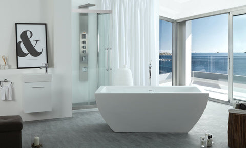 Image of Virtu USA Serenity 67" x 31.5" Freestanding Soaking Bathtub VTU-3667