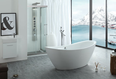 Image of Virtu USA Serenity 71" x 34.64" Freestanding Soaking Bathtub VTU-1571