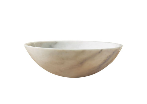 Image of Virtu USA Thia Natural Stone Bathroom Vessel Sink in Guangxi White Marble VST-2107-BAS