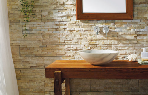 Image of Virtu USA Thia Natural Stone Bathroom Vessel Sink in Guangxi White Marble VST-2107-BAS