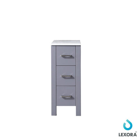 Image of Volez 12" Dark Grey Side Cabinet | Phoenix Stone Top
