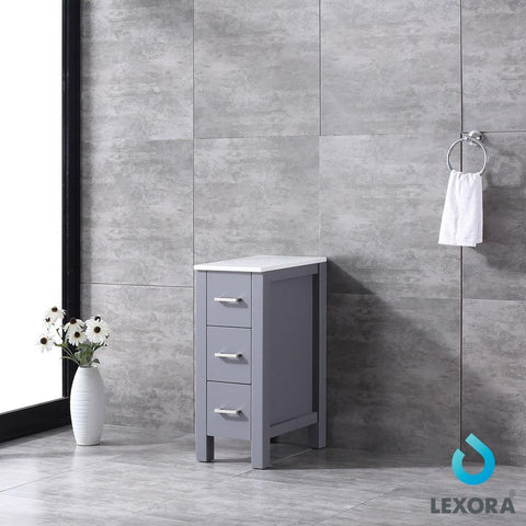 Image of Volez 12" Dark Grey Side Cabinet | Phoenix Stone Top