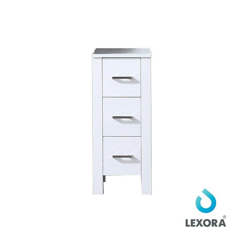 Image of Volez 12" White Side Cabinet | Phoenix Stone Top