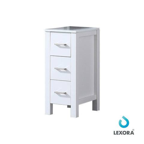 Image of Volez 12" White Side Cabinet | Phoenix Stone Top