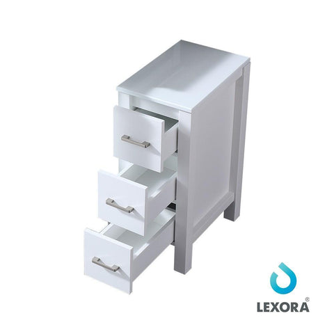 Image of Volez 12" White Side Cabinet | Phoenix Stone Top