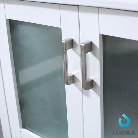 Image of Volez 30" White Single Vanity | Integrated Top | White Integrated Square Sink and 28" Mirror