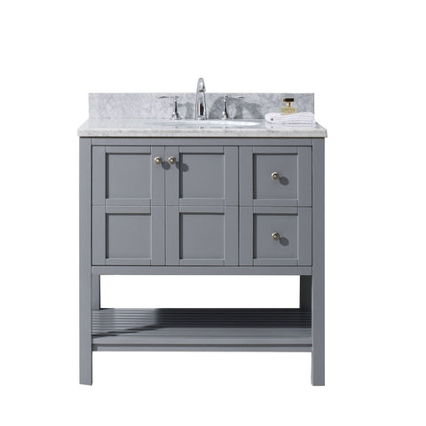 Image of Winterfell 36" Single Bathroom Vanity ES-30036-WMRO-GR