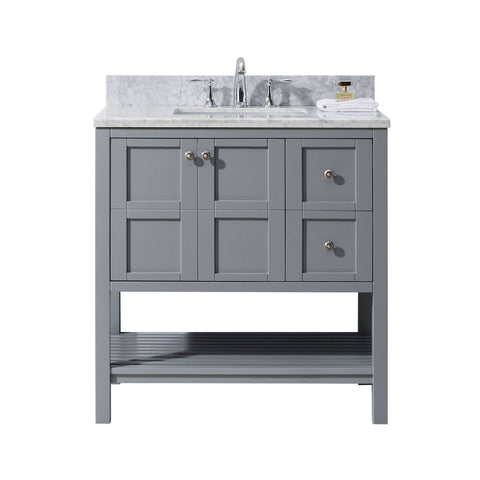 Image of Winterfell 36" Single Bathroom Vanity ES-30036-WMSQ-GR-NM