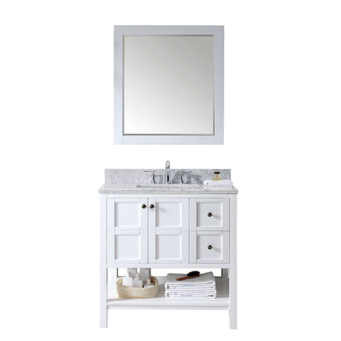 Image of Winterfell 36" Single Bathroom Vanity ES-30036-WMSQ-WH