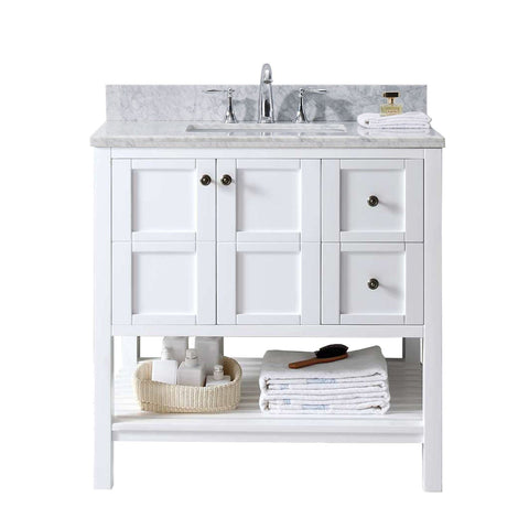 Image of Winterfell 36" Single Bathroom Vanity ES-30036-WMSQ-WH-NM
