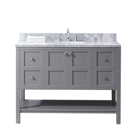 Image of Winterfell 48" Single Bathroom Vanity ES-30048-WMRO-GR