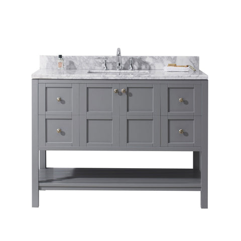Image of Winterfell 48" Single Bathroom Vanity ES-30048-WMSQ-GR-NM