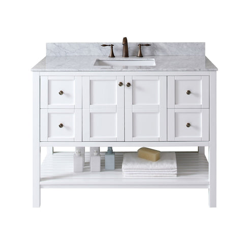 Image of Winterfell 48" Single Bathroom Vanity ES-30048-WMSQ-WH-NM