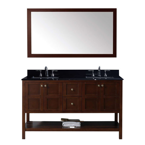 Image of Winterfell 60" Double Bathroom Vanity ED-30060-BGSQ-ES
