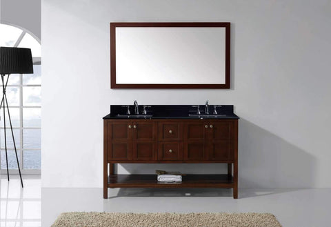 Image of Winterfell 60" Double Bathroom Vanity ED-30060-BGSQ-ES