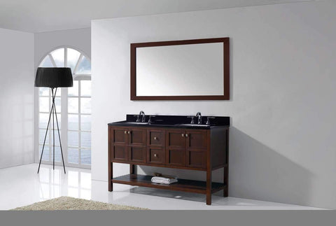 Image of Winterfell 60" Double Bathroom Vanity ED-30060-BGSQ-ES