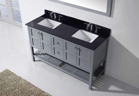 Image of Winterfell 60" Double Bathroom Vanity ED-30060-BGSQ-ES