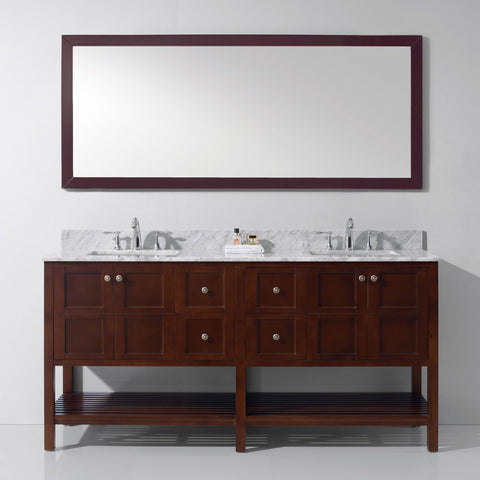 Image of Winterfell 72" Double Bathroom Vanity ED-30072-WMSQ-ES