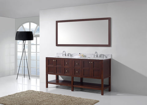 Image of Winterfell 72" Double Bathroom Vanity ED-30072-WMSQ-ES