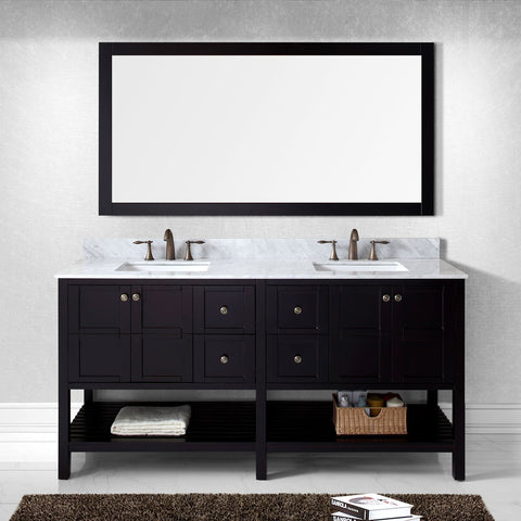 Image of Winterfell 72" Double Bathroom Vanity ED-30072-WMSQ-ES
