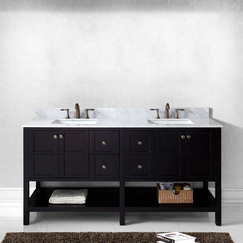 Image of Winterfell 72" Double Bathroom Vanity ED-30072-WMSQ-ES