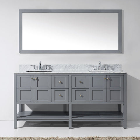 Image of Winterfell 72" Double Bathroom Vanity ED-30072-WMSQ-ES