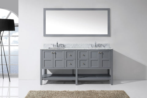 Image of Winterfell 72" Double Bathroom Vanity ED-30072-WMSQ-ES