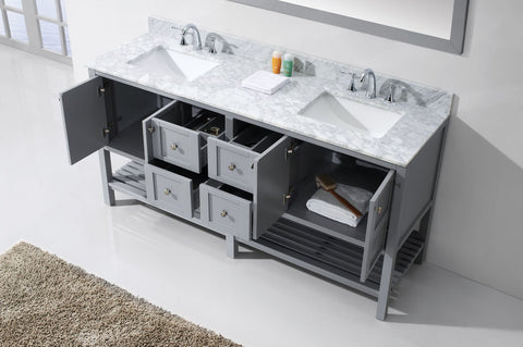 Image of Winterfell 72" Double Bathroom Vanity ED-30072-WMSQ-ES