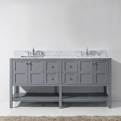 Image of Winterfell 72" Double Bathroom Vanity ED-30072-WMSQ-ES