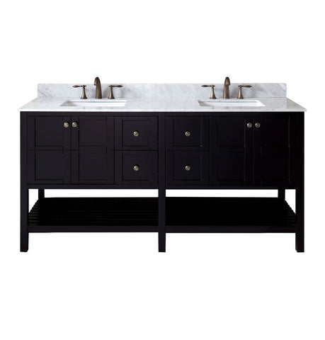 Image of Winterfell 72" Double Bathroom Vanity ED-30072-WMSQ-ES-NM