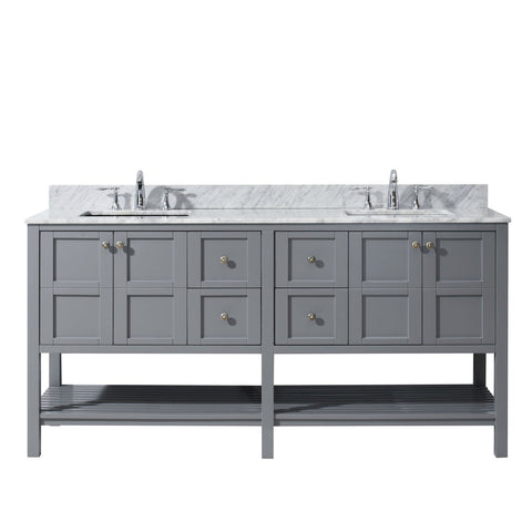 Image of Winterfell 72" Double Bathroom Vanity ED-30072-WMSQ-GR