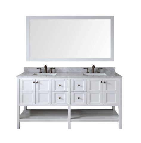 Image of Winterfell 72" Double Bathroom Vanity ED-30072-WMSQ-WH