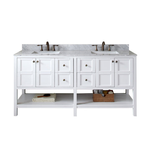 Image of Winterfell 72" Double Bathroom Vanity ED-30072-WMSQ-WH-NM