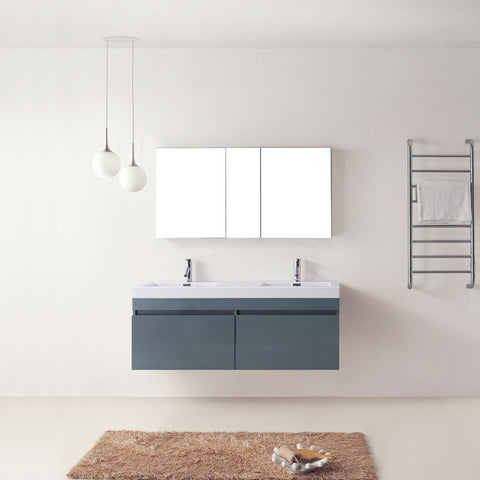 Image of Zuri 55" Double Bathroom Vanity JD-50355-GR