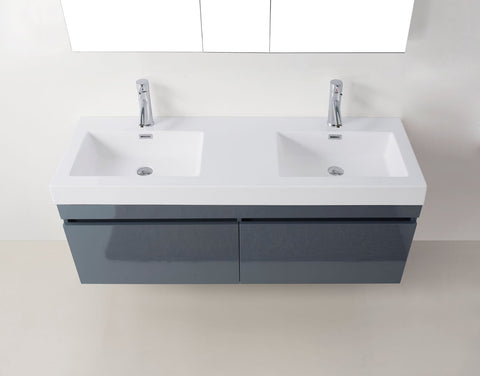 Image of Zuri 55" Double Bathroom Vanity JD-50355-GR